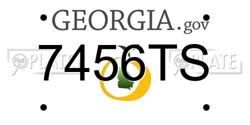 7456TS Georgia License Plate