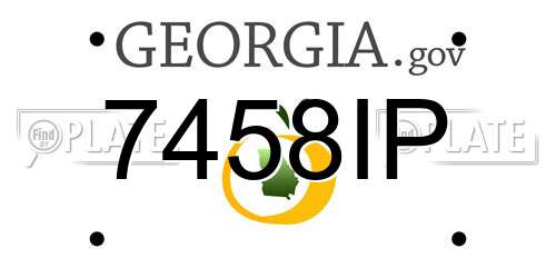 7458IP Georgia License Plate