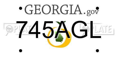 745AGL Georgia License Plate