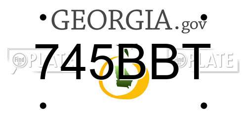 745BBT Georgia License Plate