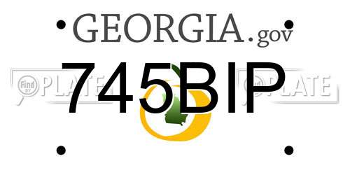 745BIP Georgia License Plate