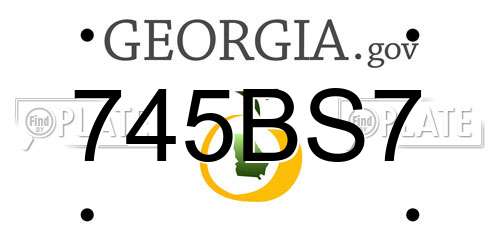 745BS7 Georgia License Plate