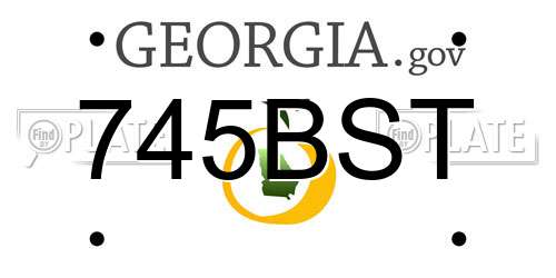 745BST Georgia License Plate