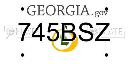 745BSZ Georgia License Plate