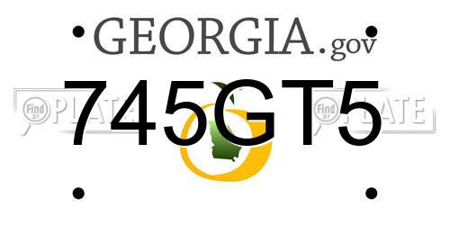 745GT5 Georgia License Plate