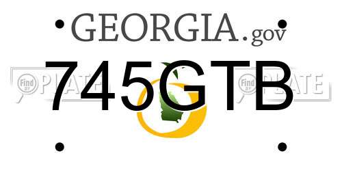 745GTB Georgia License Plate
