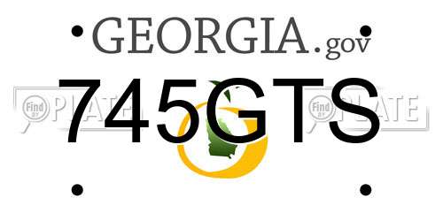 745GTS Georgia License Plate