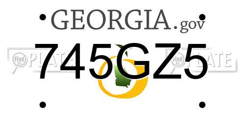 745GZ5 Georgia License Plate