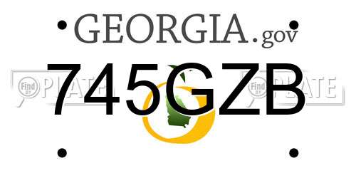 745GZB Georgia License Plate