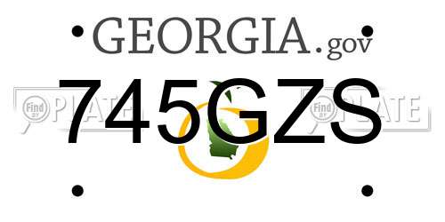 745GZS Georgia License Plate
