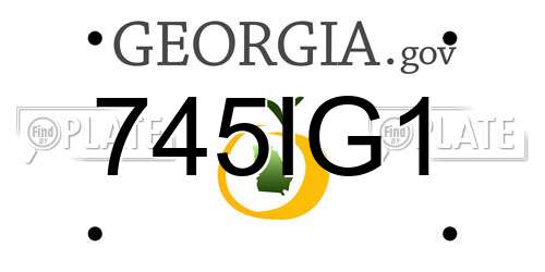 745IG1 Georgia License Plate