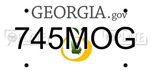 745MOG Georgia License Plate
