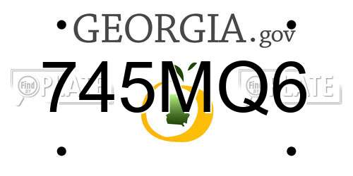 745MQ6 Georgia License Plate