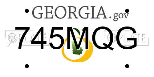 745MQG Georgia License Plate