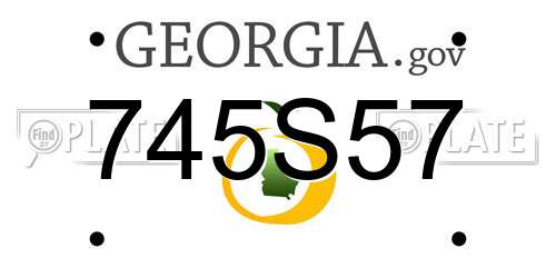 745S57 Georgia License Plate