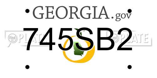 745SB2 Georgia License Plate