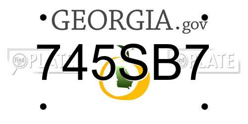 745SB7 Georgia License Plate
