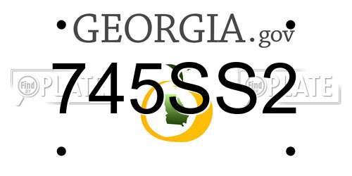 745SS2 Georgia License Plate