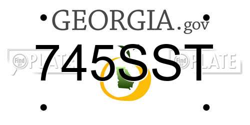 745SST Georgia License Plate