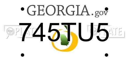 745TU5 Georgia License Plate