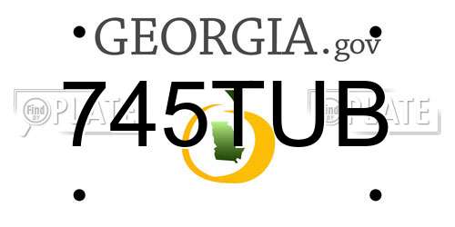 745TUB Georgia License Plate