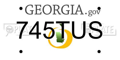 745TUS Georgia License Plate