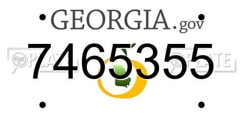 7465355 Georgia License Plate