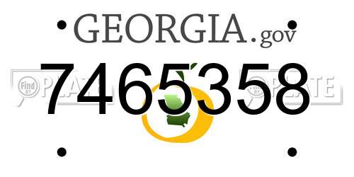 7465358 Georgia License Plate