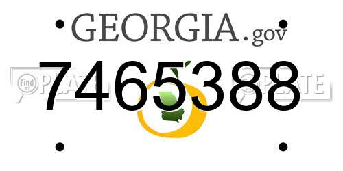 7465388 Georgia License Plate
