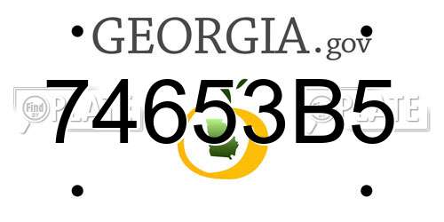 74653B5 Georgia License Plate