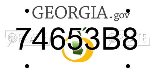 74653B8 Georgia License Plate