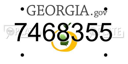 7468355 Georgia License Plate