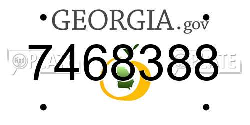 7468388 Georgia License Plate