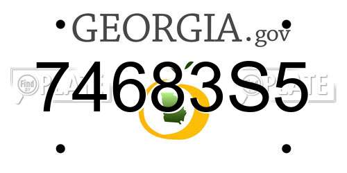 74683S5 Georgia License Plate
