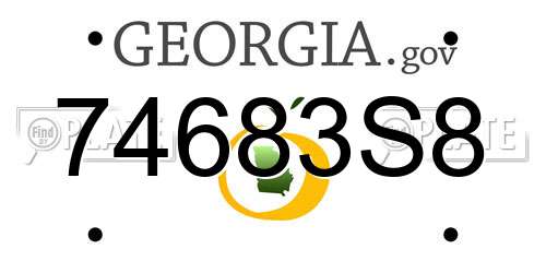74683S8 Georgia License Plate