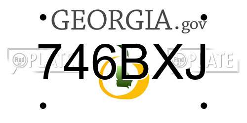 746BXJ Georgia License Plate