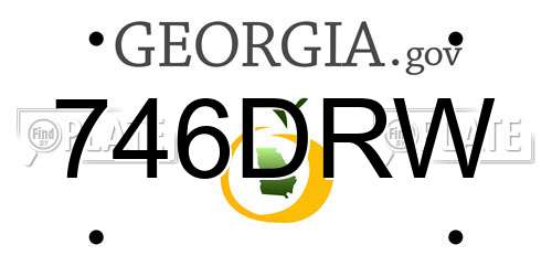 746DRW Georgia License Plate