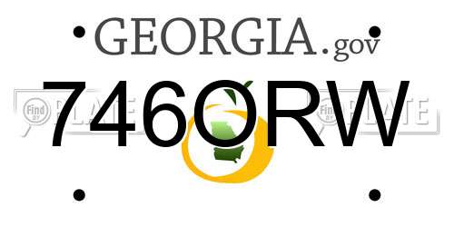 746ORW Georgia License Plate