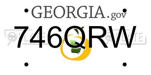 746QRW Georgia License Plate