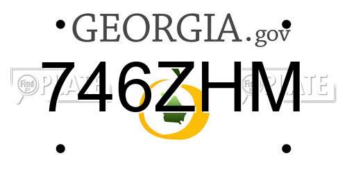 746ZHM Georgia License Plate