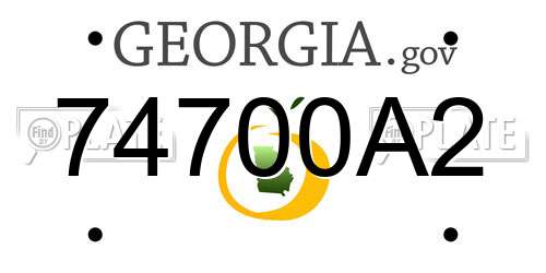 74700A2 Georgia License Plate