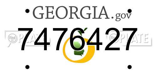 7476427 Georgia License Plate