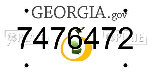 7476472 Georgia License Plate