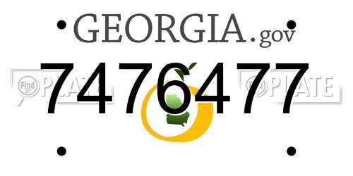 7476477 Georgia License Plate