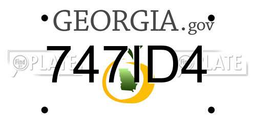 747ID4 Georgia License Plate