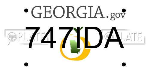 747IDA Georgia License Plate