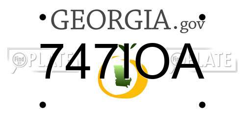 747IOA Georgia License Plate