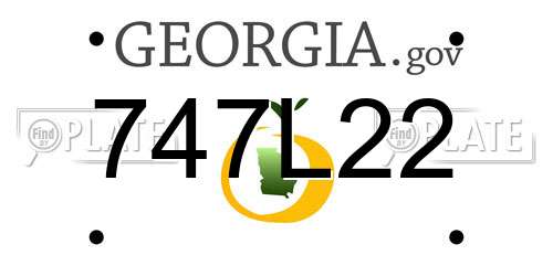 747L22 Georgia License Plate