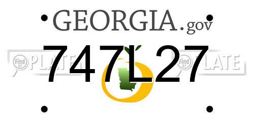 747L27 Georgia License Plate