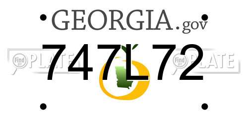 747L72 Georgia License Plate